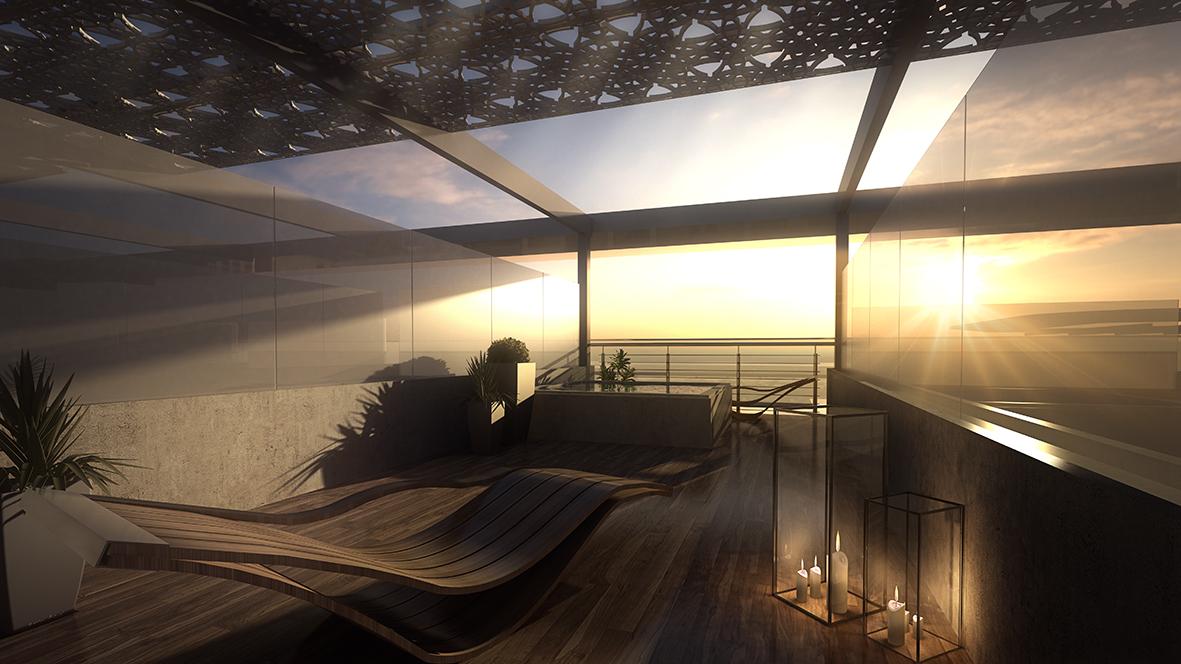 Masdar Oasis Residences slider image showcasing modern building façade, landscaped gardens, and sustainable urban community in Masdar City Abu Dhabi